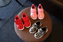 Mädchen leder schuhe prinzessin kinder schuhe Bowknot weiche mädchen dance party kleider mit flache schuhe Casual sneakers größe 21-30