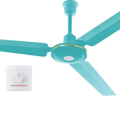 

White/Green 220V 75W 56inch Ceiling fan Electric fan Iron fan blade Three-speed regulation Wall switch