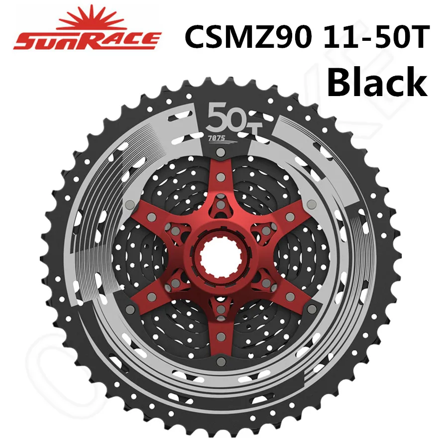 Sunracing CSMZ90 toda la serie кассета 12 Скоростей 12 Скоростей 12 Скоростей 11-50T 11-51T CSMZ903 маховик 12 S Звездочка совместима с Shimano SRAM - Цвет: MZ90 11-50T Black