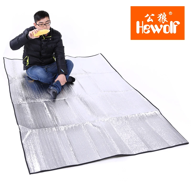 Hewolf tent waterproof mat aluminum thickened and widened waterproof outdoor picnic cloth camping cushion 2*1.5m Hewolf tent waterproof mat aluminum thickened and widened waterproof outdoor picnic cloth camping cushion 2*1.5m