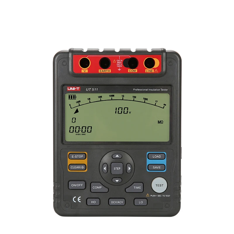 

UNI-T UT511 1000V 10Gohm Digital Insulation Resistance Testers UT511 Voltmeter Auto Range