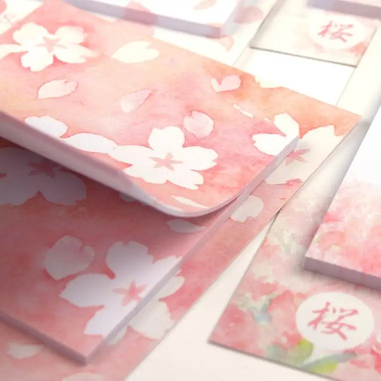 20 упаковок/партия Новые Романтические блокноты Sakura 8 дизайнов квадратная липкая