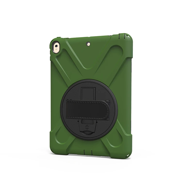 

Impact Resistance Silicone Case with Hand Strap and Kickstand for Apple iPad Pro 10.5" A1701 A1709 Tablet PC Hybrid Cover+Stylus