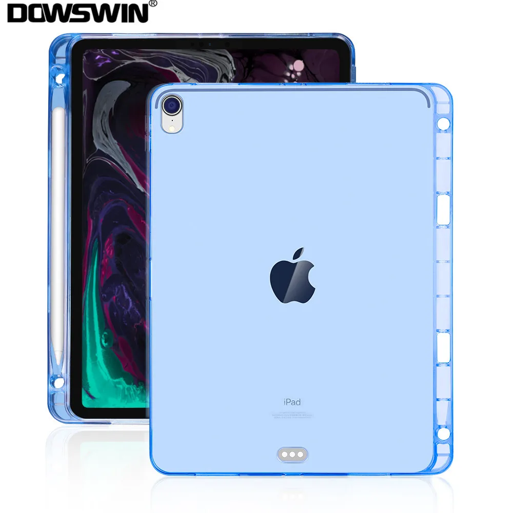 Чехол DOWSWIN для iPad Pro 11 2018 мягкая прозрачная задняя крышка из ТПУ чехол с держателем