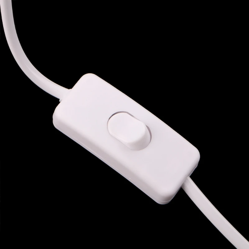 1,8 м кабель с европейской вилкой белая линия с кнопкой включения/выключения шнур питания для светодиодный лампы