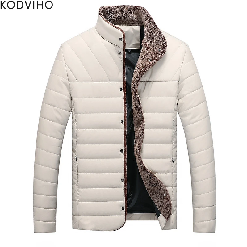 

Parka Homme Winter Casual Solid Fur Parkas Men Regular Fit Cotton Padded Thick Jacket Mens PU Leather Warm Quilted Jacket M-5XL