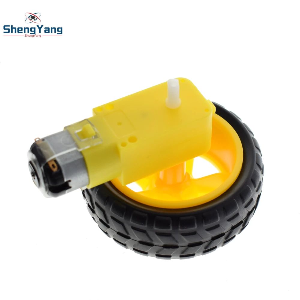 

1set package Deceleration DC motor + supporting wheels , a / smart car chassis, motor / robot car wheels