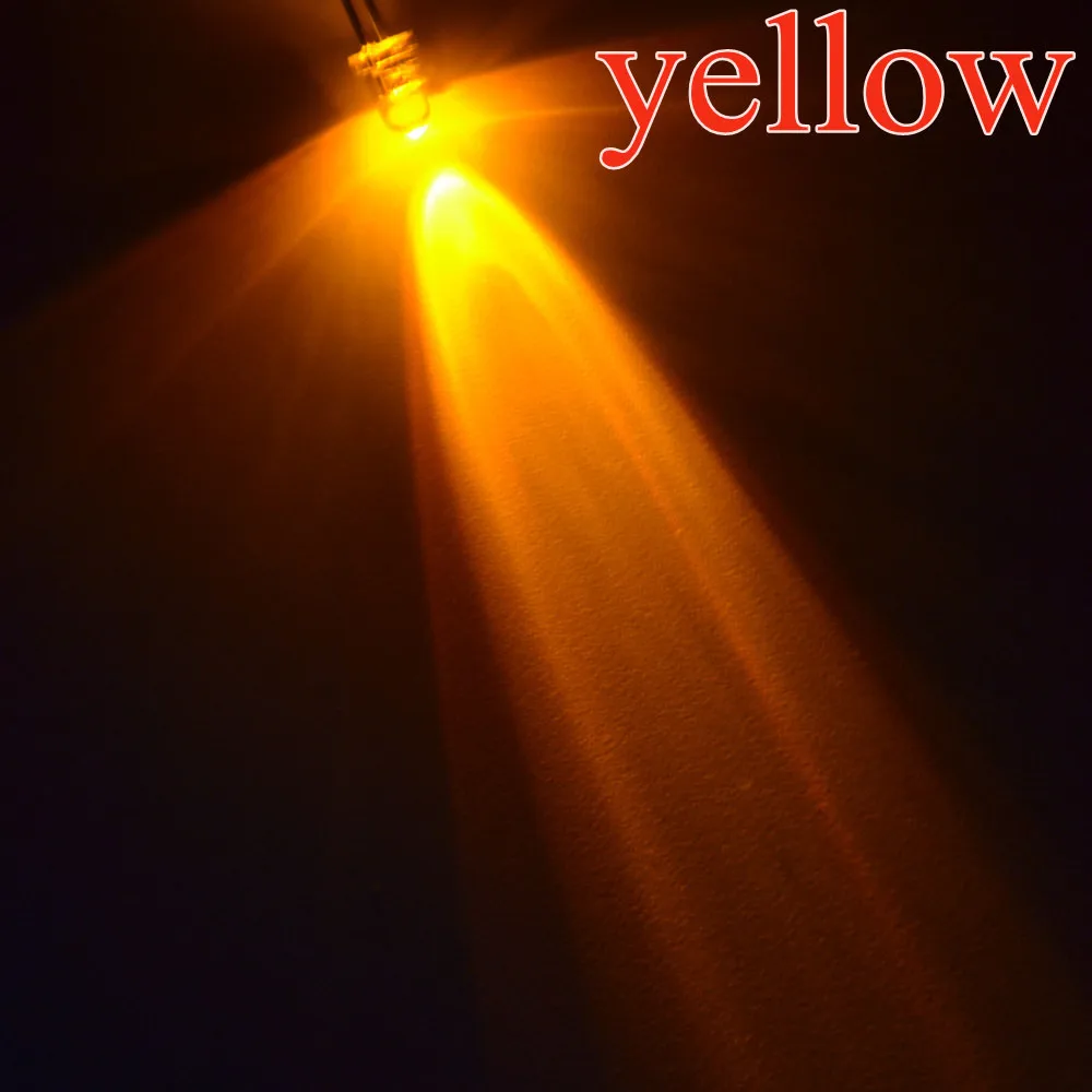 100X F3 3мм Круглый белый Красный Синий набор для очистки воды для светодиодов Ultra Super Bright Bright Emitting Diode 20000mcd 6000-6500k Лампа - Испускаемый цвет: Цвет: желтый