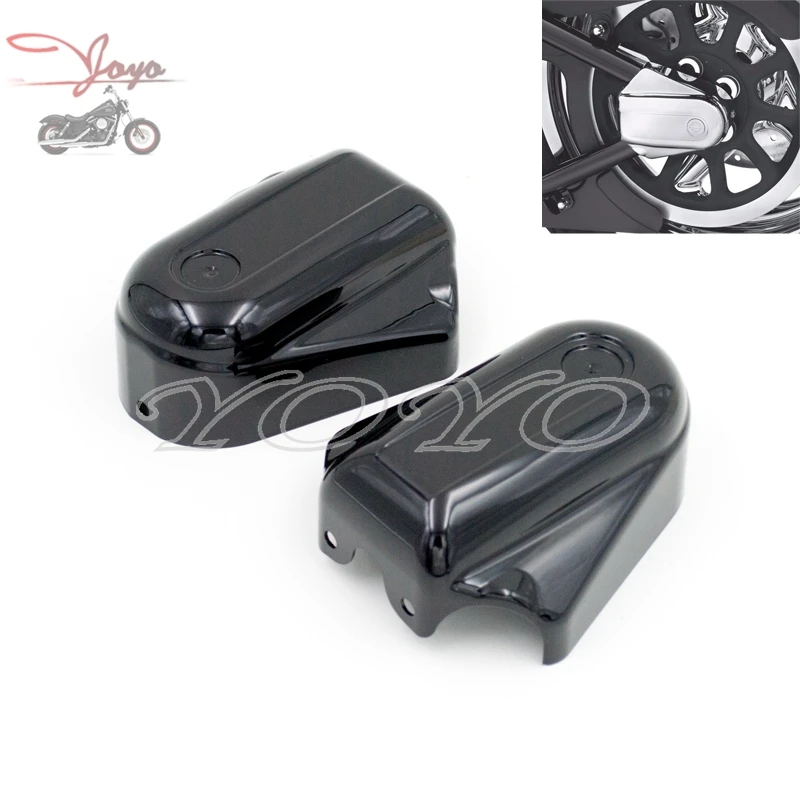 Черные задние крышки осей для Harley Softail Slim Blackline Cross Bones Heritage Night Train Deluxe FLSTN FLSS FLSTSB