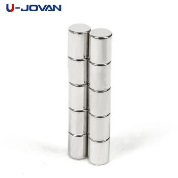 

U-JOVAN 10pcs N35 6 x 8 mm Super Strong Powerful Mini Super Strong Round Magnets Rare Earth Neodymium