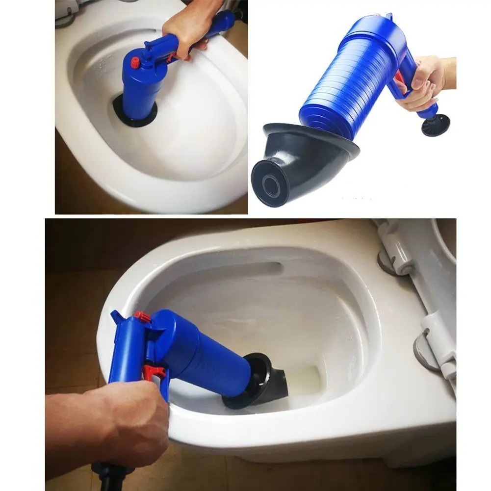 Воздуха мощность Слива бластер пистолет высокое давление ful ручная раковина Плунжер открывалка очиститель насос для ванной туалеты Ванная