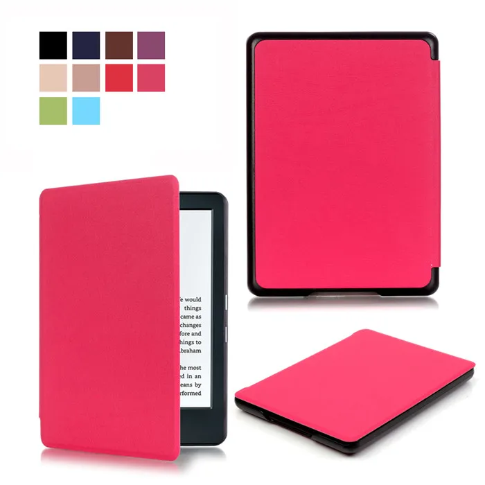 

PU Leather Smart Cover Case for Amazon New Kindle 8 8th 2016 Generation Gen Fundas Version + 2 Pcs Screen Protector Gift