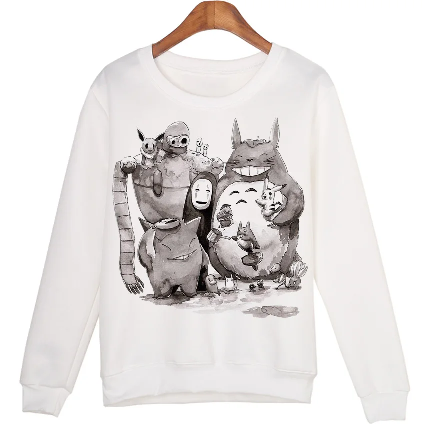 

Cartoon Totoro Casual Sweatshirts Women 2015 Moleton Sudaderas Hoodies Harajuku Cute Coat Tops WMH42