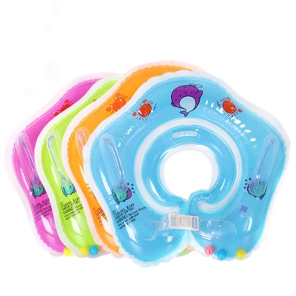

0-4 Years Infant Ring Inflatable Double Protection Baby Float Ring Leakproof Adjustable Summer Water Toy Swimming Accessories