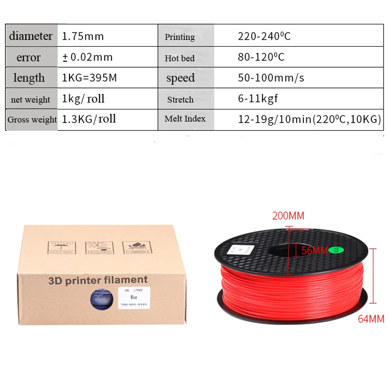 3D нить ABS 1,75 многоцветная 1 кг пластиковая катушка нить 1,75 3D принтер нить impressora 3D filamento