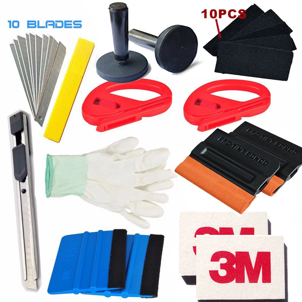 14pcs 3M Felt Squeegee Decals Sticker Vinyl Film Installation Car Wrap