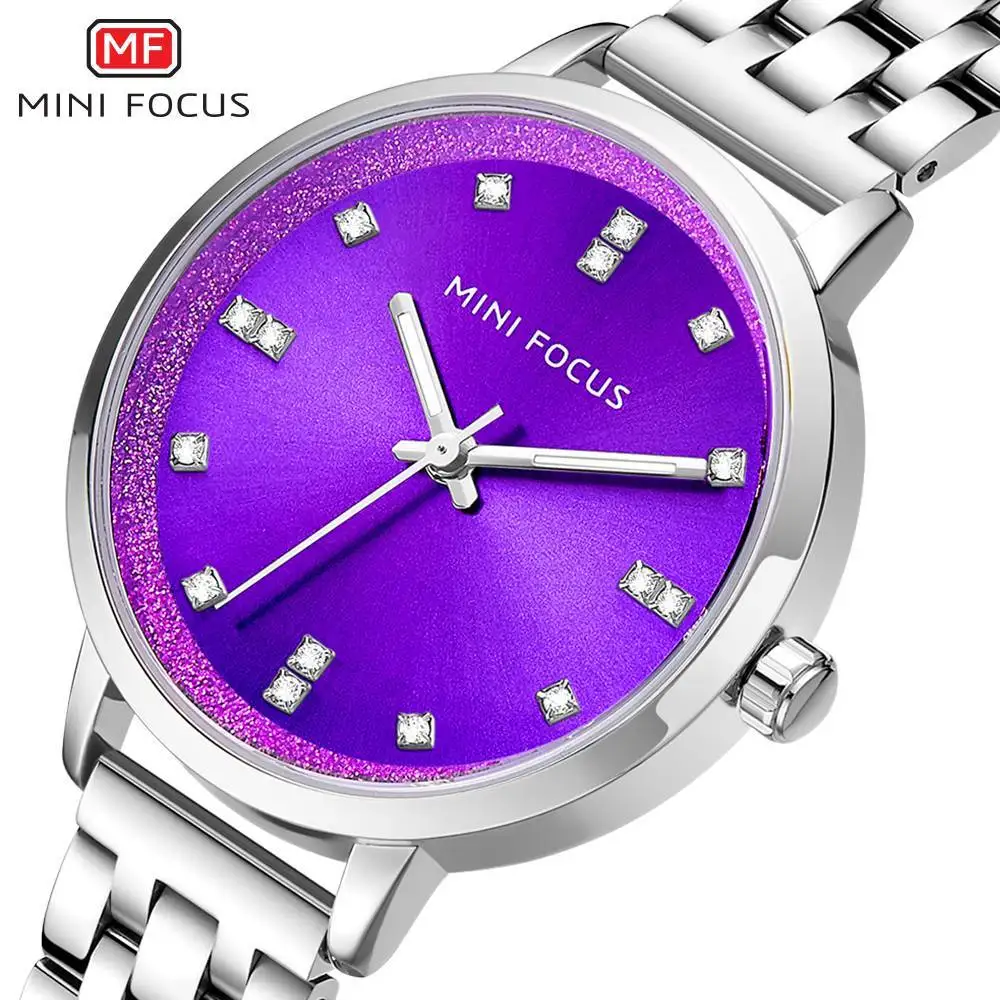 

MINI FOCUS Ladies 2018 Top Fashion Stainless Steel Quartz Watch Famous Brand Women Watches Montre Femme Clock Relogio Feminino