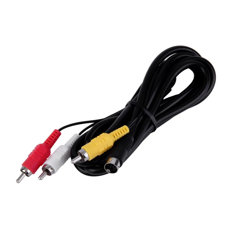1pcs Black Audio Video AV Cable A/V 6ft Feet RCA Connection Cord for