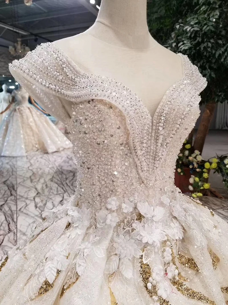 lss514 summer wedding dresses boho v-neck crystal cap sleeves floor length bridal dress gown ball gown vestido de noiva 2019 (7)