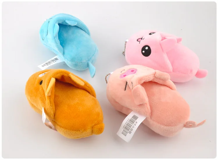 1pcs Cute minni flip flop plush pendant toy doll clamshell doll plush keychain 10cm color randomly prepare wj04