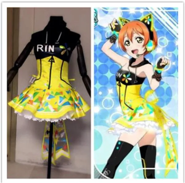 Love Live Rin Hoshizora Lady Girl Lovely Video Games Awakening Cosplay Costume