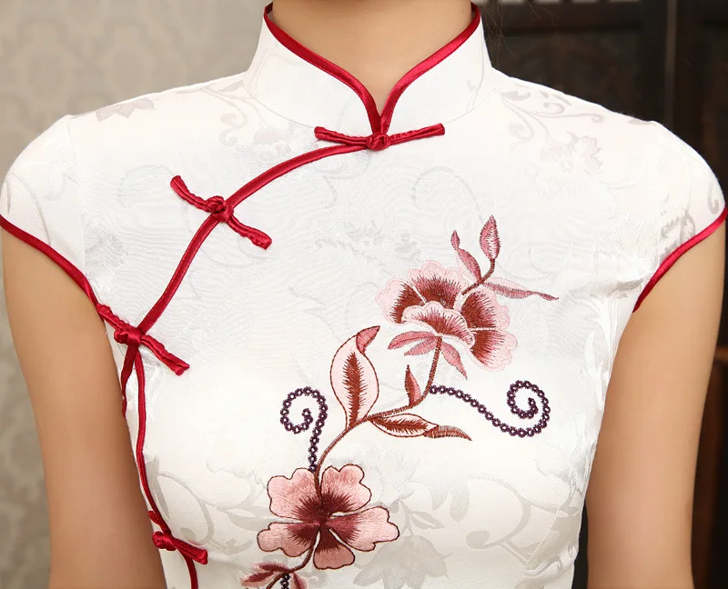 Лидер продаж Традиционная Китайская одежда 2016 Qipao пикантные Короткие Мини Cheongsam женские Вечерние