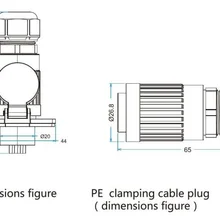 WP20, Промышленный разъем, 2-контактный электрооборудования Мощность панельный разъем, номинальный ток 25A, Электрический Мощность разъем