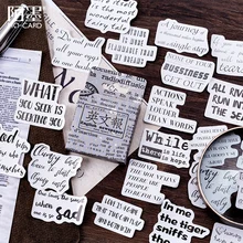 46 шт./лот, винтажная английская газета, украшение, мини бумажная наклейка, украшение, сделай сам, альбом, дневник, скрапбукинг, наклейка, kawaii