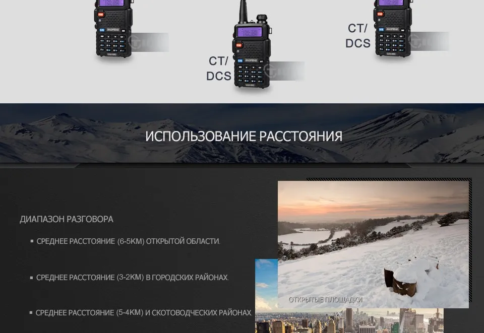 BaoFeng UV-5R рации двухдиапазонная 136-174 / 400-520 мГц баофенг уф-5r рация портативная uv5r рация баофенг uv-5r рация для охоты баофенг uv 5r