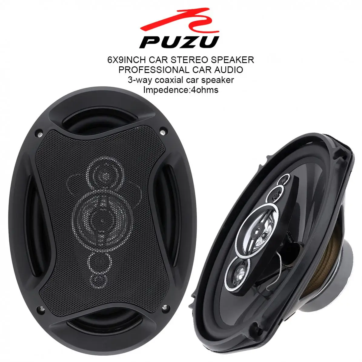 1Pair 6x9 Inch 360W 3 Way Car Coaxial Speaker Universal 12V Auto Audio Music Stereo Full Range Frequency Hifi Speakers