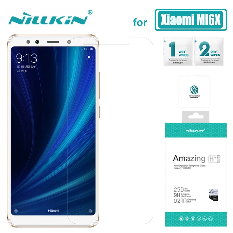 

Nillkin for Xiaomi Mi6X Mi 5X Glass 9H Tempered Glass Screen Protector H / H+ Pro 5.5 inch For Xiaomi Mi 6X Mi6X Nilkin Glass