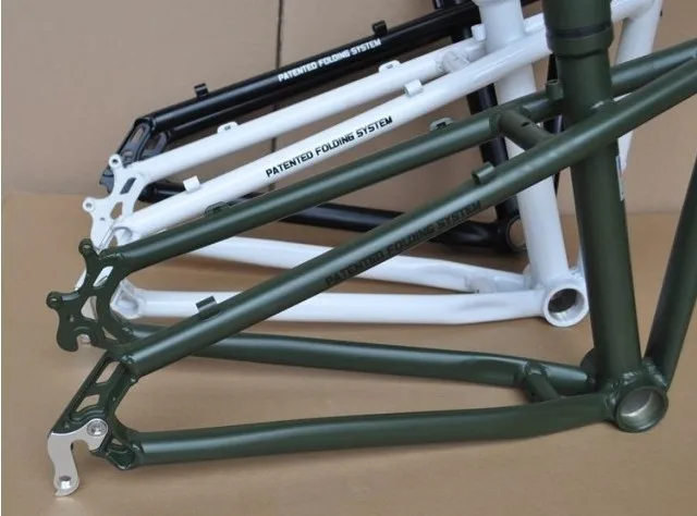 Excellent MTB Folding frame 26"x17" inch aluminium folding mountain bicycle frame bike suspension frame  bicycle frame 4