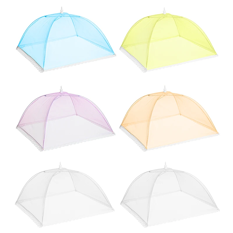 

6 Pcs Pop Up Food Covers Umbrella Kitchen Mesh Screen Food Cover Tents Large Outdoor Picnic Net Protector