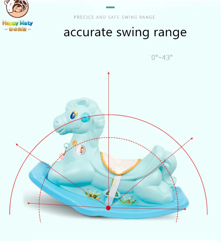Милые пластиковые животные-качалка, музыкальная качалка, пони, катающаяся на машинах, ролики, развивающие игрушки, подарок для детей новорожденных детей