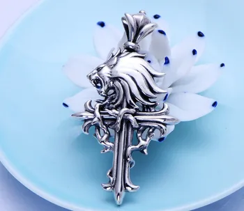 

Solid Lion Cross Charm Pendant 925 Sterling Silver 25grams Free shipping