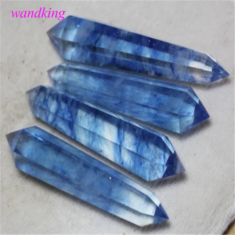 

blue smelting quartz crystal wand