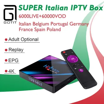

H96 Max 3318 Android 9.0 Smart TV Box With H.265 Italia Albanian German IPTV + Adult channels & VOD 4K Set Top TV Box