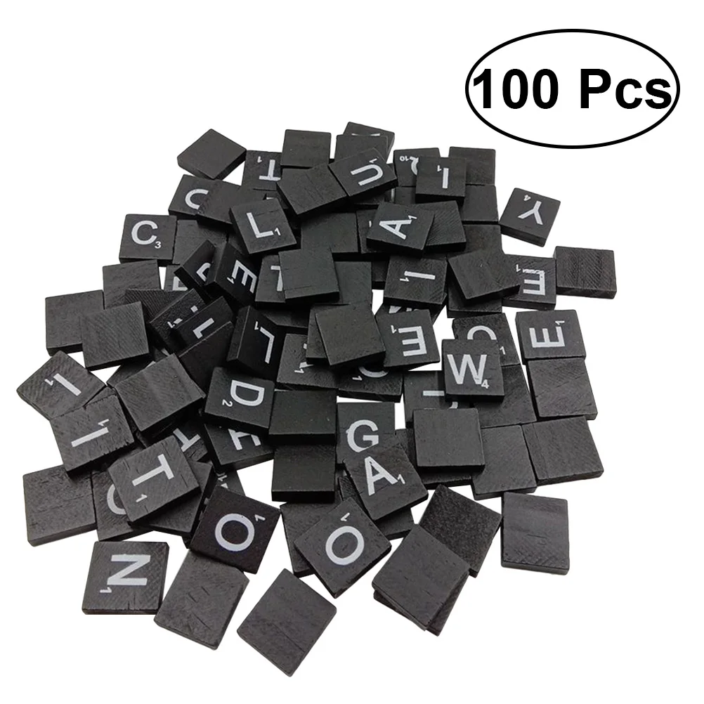 

100PCS 26 Unfinished Wooden Letters Alphabet Wood Cutout Discs with Holes For Patchwork Scrapbooking Arts Crafts DIY Decoration