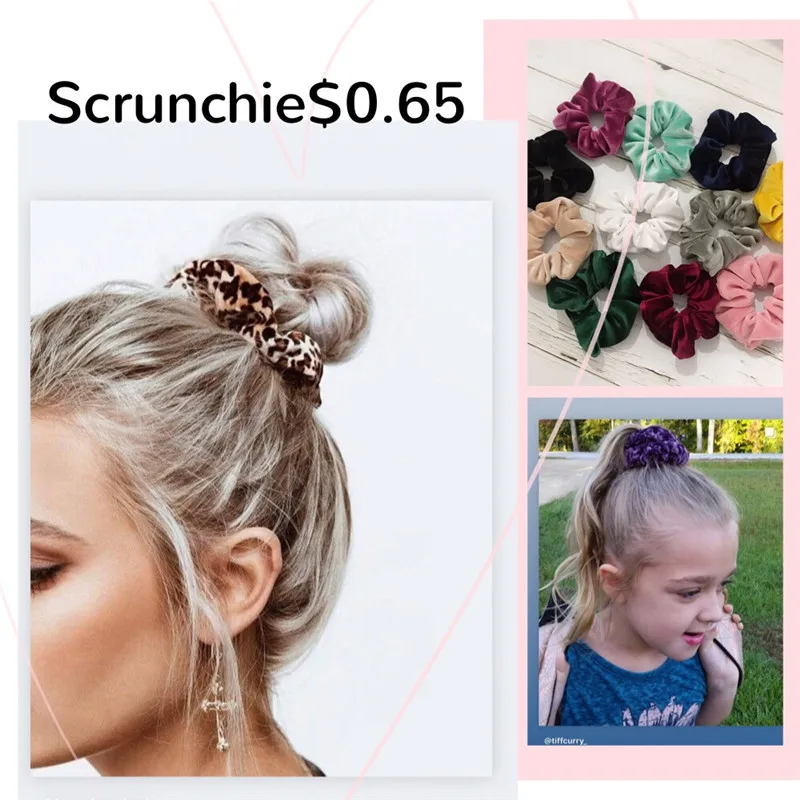

1pcs Fashion Ladies/kids Leopard Pattern Hair Ring Elastic Hair Bands velvet Soft Charming Scrunchie Headbands Hair Accessorie