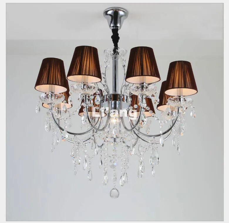 

Modern Chrome Colorful Crystal European Crystal Chandelier Lighting Top Luxury E14 LED Chandelier Lights Factory Direct Selling