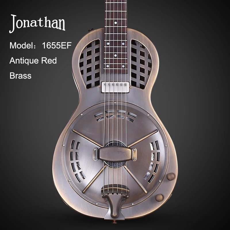 

Jonathan resonator guitar , resophonic guitars, Metal Body Duolian Guitar