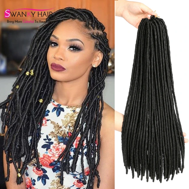 18 inch faux locs crochet braids hair extension synthetic dreads