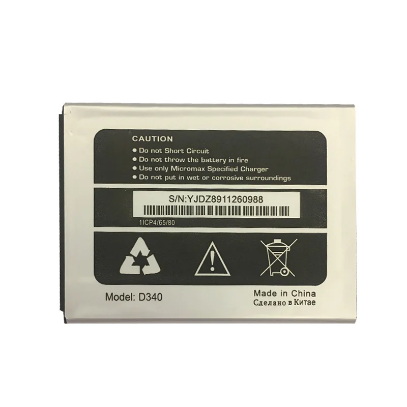 

1pcs 2500mAh battery for Micromax D340 D 340 Mobile Phone Rechargeable Lithium Battery Free shipping+Track Number