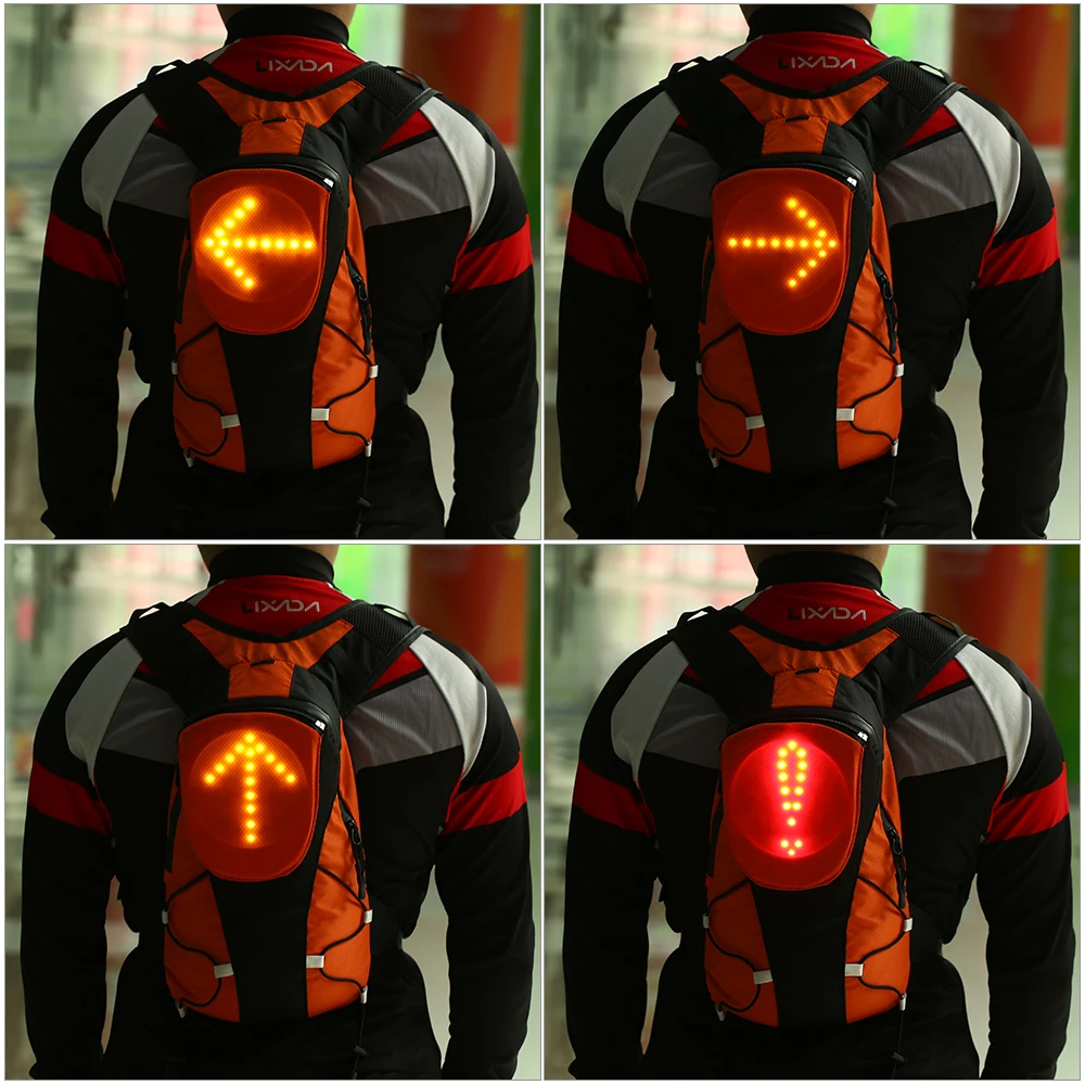 Discount Lixada 5L Lightweight Bicycle Bag USB Reflective Backpack with LED Signal Light Outdoor Sport Bag Gear for Cycling Running 2 Discount Lixada 5L Lightweight Bicycle Bag USB Reflective Backpack with LED Signal Light Outdoor Sport Bag Gear for Cycling Running 2