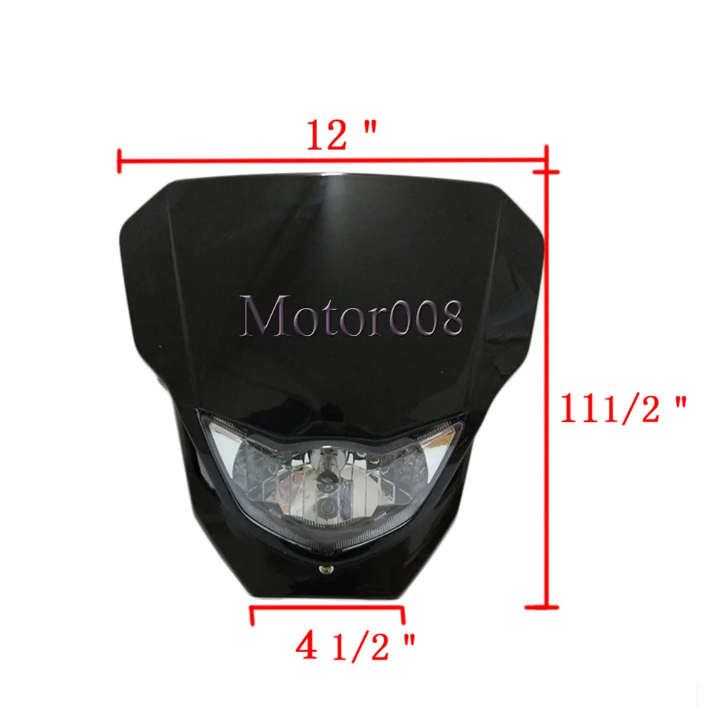 Универсальный мотоцикл эндуро фара обтекатель с лампочкой Байк мотокросс фары для KTM HONDA CRF XR YAMAHA WR YZ YAMAHA YZ