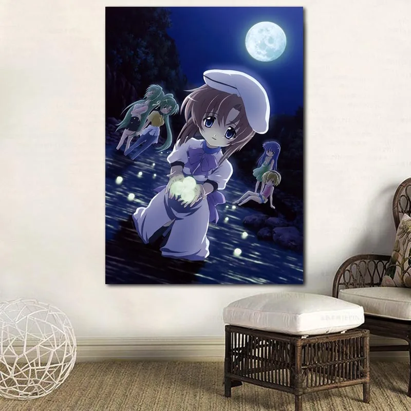 

Canvas Pictures Home Decor Painting Wall Art Prints Higurashi No Naku Koro Ni Modular Nordic Style Anime Poster For Living Room