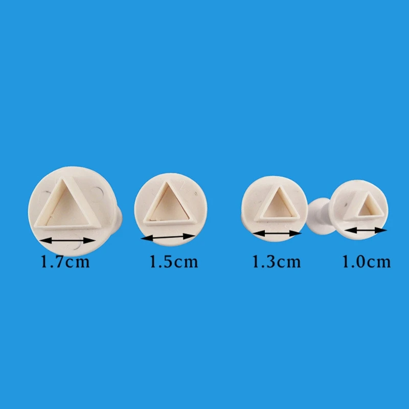 4 шт. шестигранный треугольник прямоугольная Пластиковая форма для торта шоколадный резак для печенья, мастики украшения кухонные принадлежности