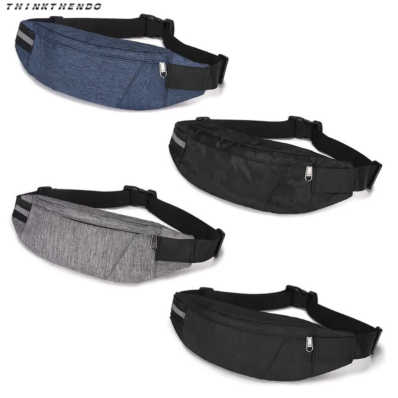 

THINKTHENDO Fashion Women Men Waist Fanny Pack Unisex Casual Multifunction Belt Zipper Waist Bum Bag Chest Tote Purse New