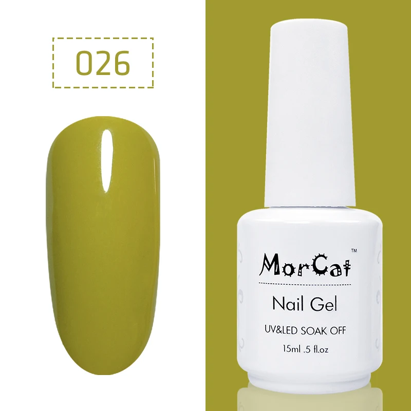 MorCat УФ-Гель-лак 15 мл неоновый гель для ногтей l лак зеленая серия Гель-лак для ногтей Полупостоянный УФ-лак для ногтей - Цвет: 026