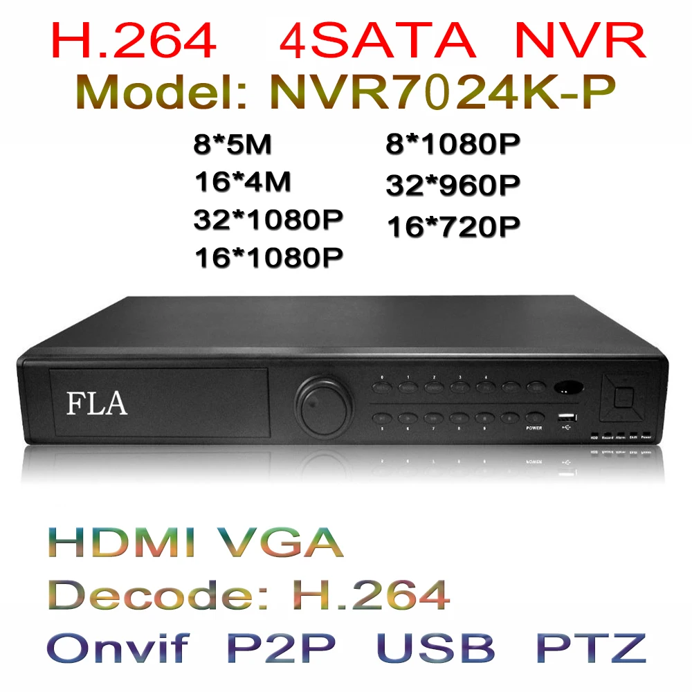 

Top New 24Ch 1080P NVR 1.5U 8ch 5MP/ 16ch 4MP network video recorder with 4 SATA HDD Cloud Onvif CCTV Security HDMI free android